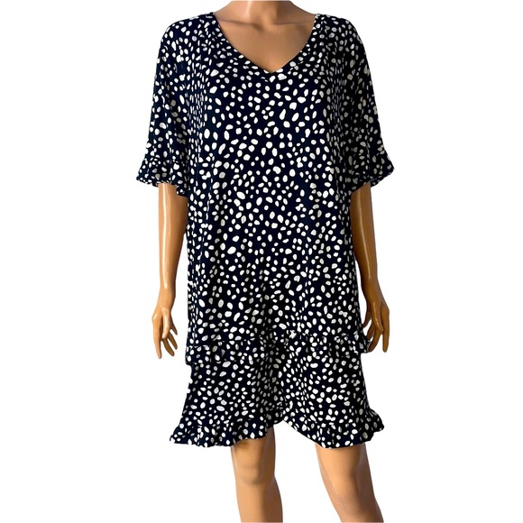 Glitzy Girlz Tops - Glitzy Girlz Tunic polka dot plus size top 3XL